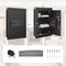 Black Steel Wall-Mounted Digital Safe Box with Dual Access and Theft Protection